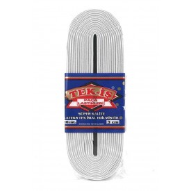 TEK-İŞ LASTİK PAÇA 3 CM BEYAZ 10 MT