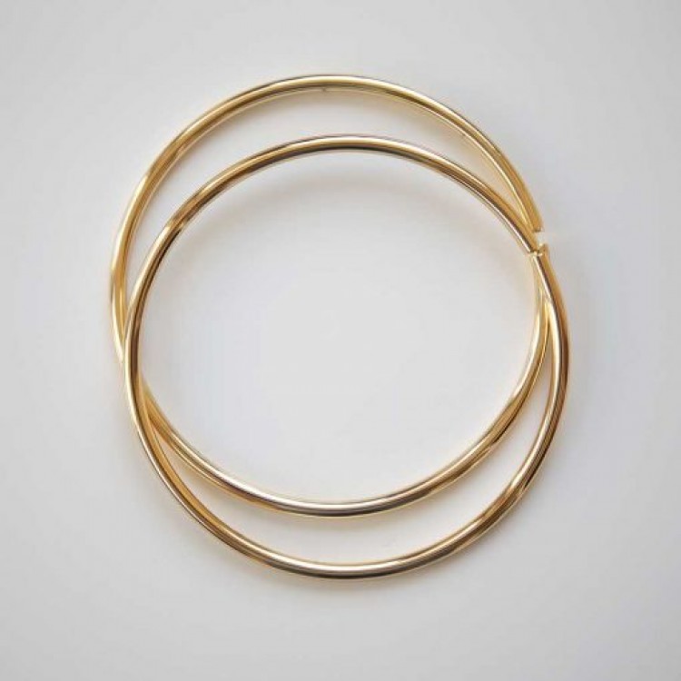 Metal Halka Çanta Sapı Çifti 12 cm gold