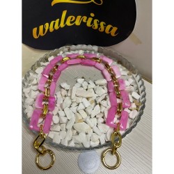 AKRİLİK ÇANTA ASKISI 40 CM YAYLI HALKALI