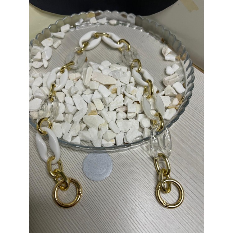AKRİLİK ÇANTA ASKISI 44 CM YAYLI HALKALI