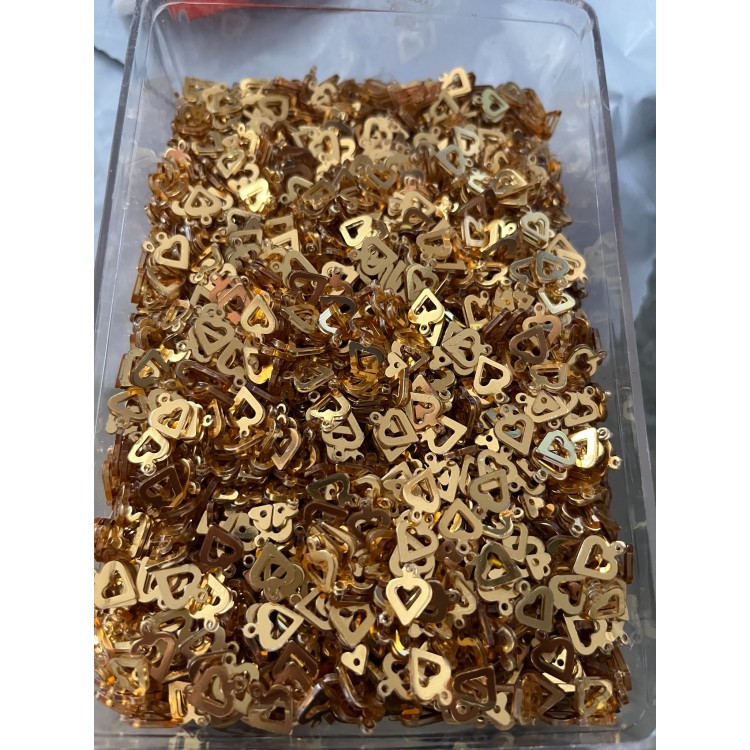 PLASTIK KALP  MODEL OYA PULU 30 GRAM GOLD 