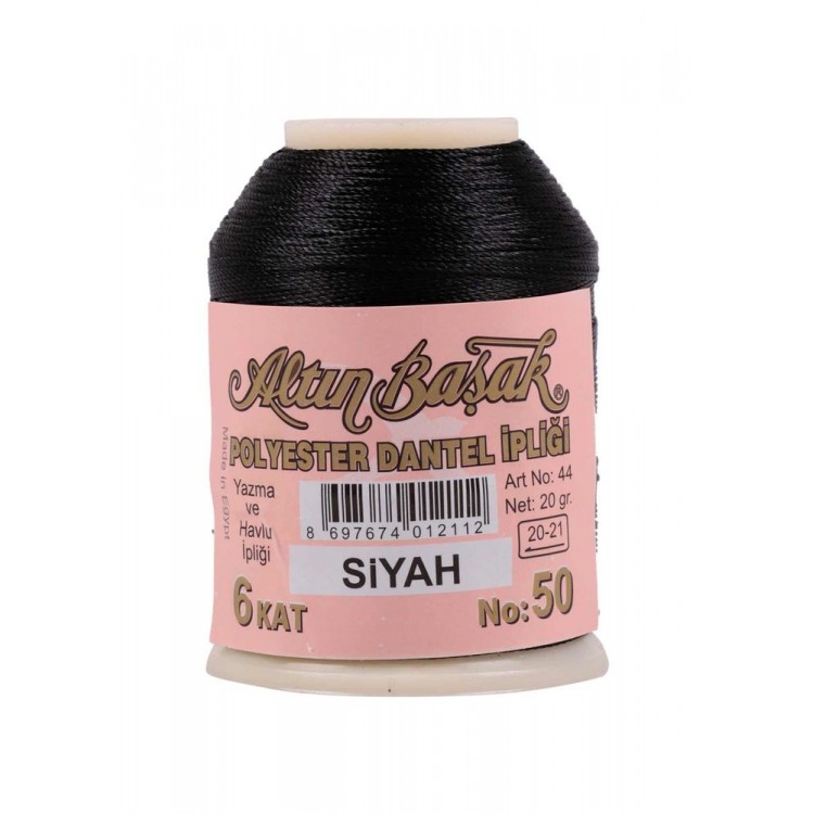 Altınbaşak Oya ve Dantel İpi 20 gr Siyah
