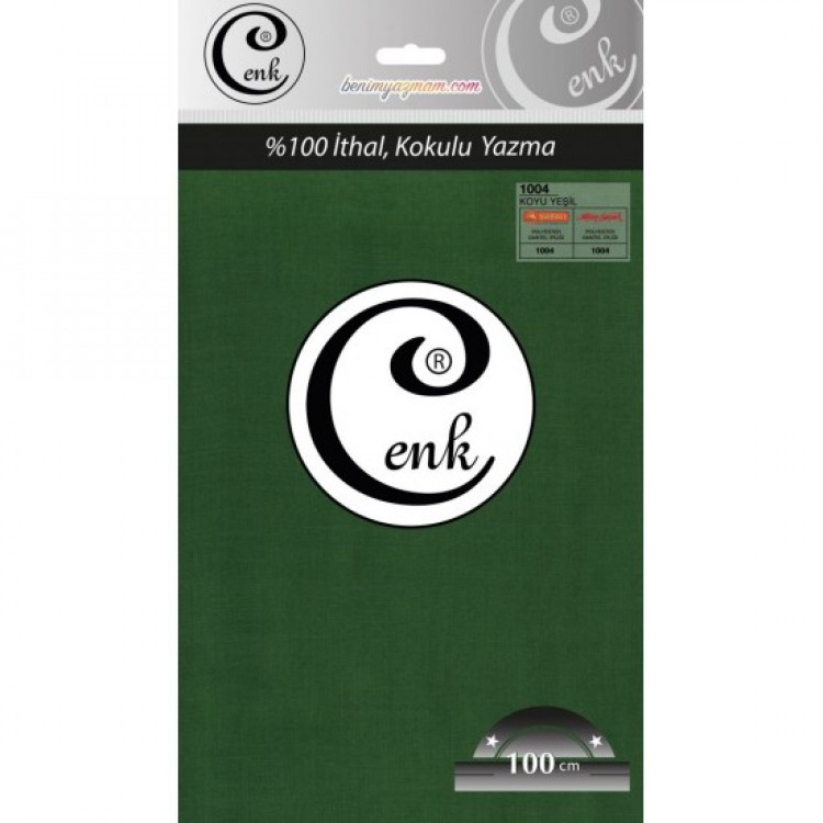 CENK YAZMA 100CM KOYU YEŞİL TEKLİ POŞET YAZMA (301-1004)