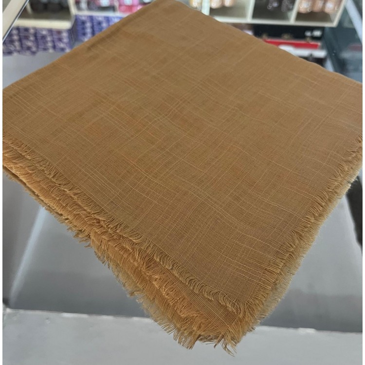 POLO CRAFT Çekme DÜZ Pamuk Eşarp 100*100cm camel