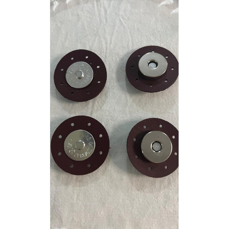 DERİLİ MIKNATIS - 2 ADET  BORDO