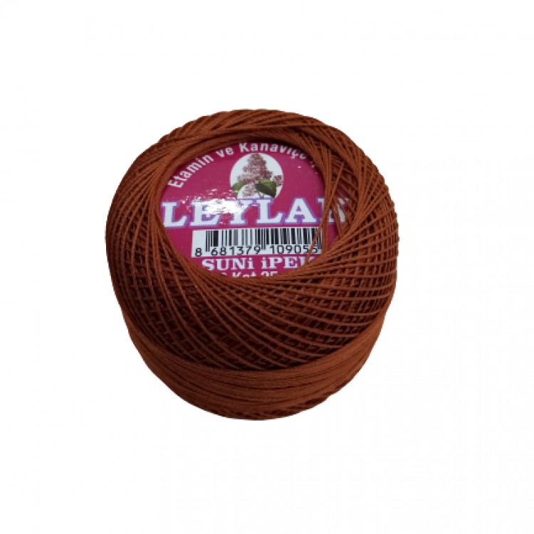  1809 - 6 Kat Leylak Suni İpek Etamin İpi - 25 gr.