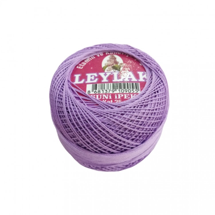  1821 - 6 Kat Leylak Suni İpek Etamin İpi - 25 gr.