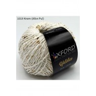 Oxford Yıldız Pullu İp - 1019 Krem (Altın Pul)
